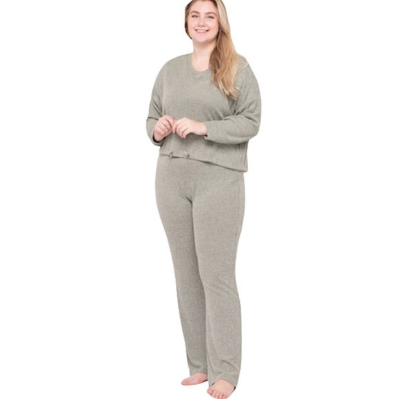 Ribbed Dolman Sleeve Loungewear Set - Picture 11 of 13